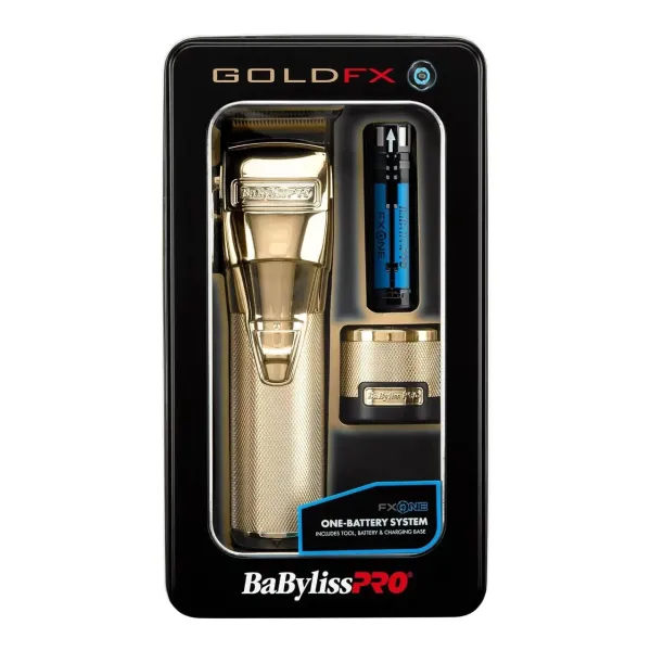 Машинка для стрижки акумуляторна BaByliss PRO FxOne All-Metal Gold Clipper FX899GE