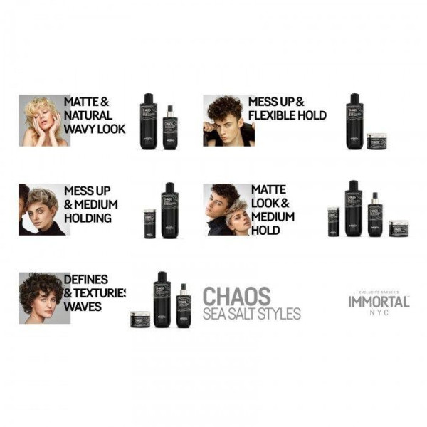 Спрей для волосся з морською сіллю Immortal Chaos Sea Salt Spray 250 ml NYC-81