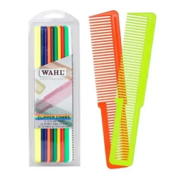 Набор расчесок для стрижки волос 12 шт WAHL Multi Colored Comb 03206-200