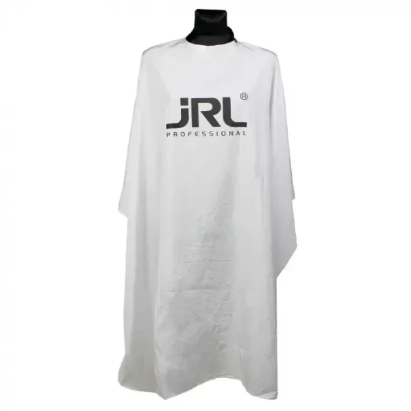 Пеньюар накидка парикмахерский с силиконовым воротником JRL Professional Cutting Cape White JRL-AN31024