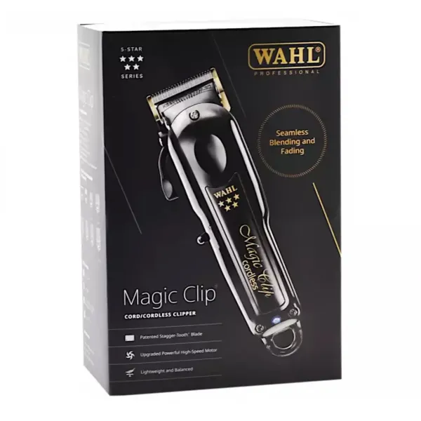 Машинка для стрижки акумуляторно-мережева Wahl Magic Clip Cordless 5 star Black 3026434, роторний мотор зі швидкістю 6500 об/хв