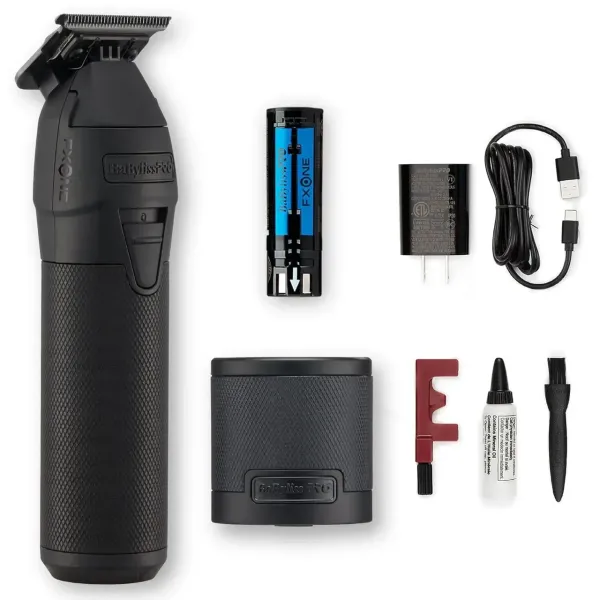 Триммер аккумуляторный BaByliss PRO FxOne All-Metal Black Skeleton FX799MBE для окантовки, лезвия DLC, 7200 об/мин