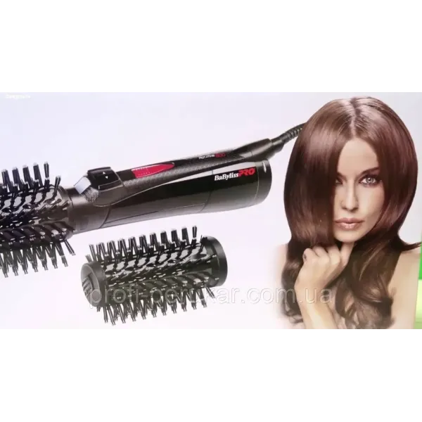 Фен-щетка BaByliss PRO BAB2770E Rotating 800 – ионизатор, 2 насадки 40/50 мм, 3 температуры, 800 Вт.